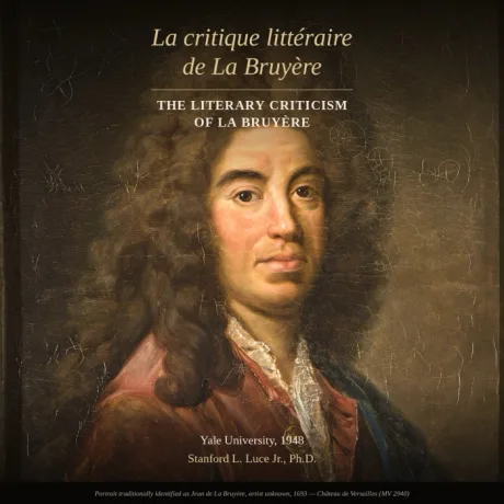 Cover of La critique littéraire de La Bruyère: The Literary Criticism of La Bruyère